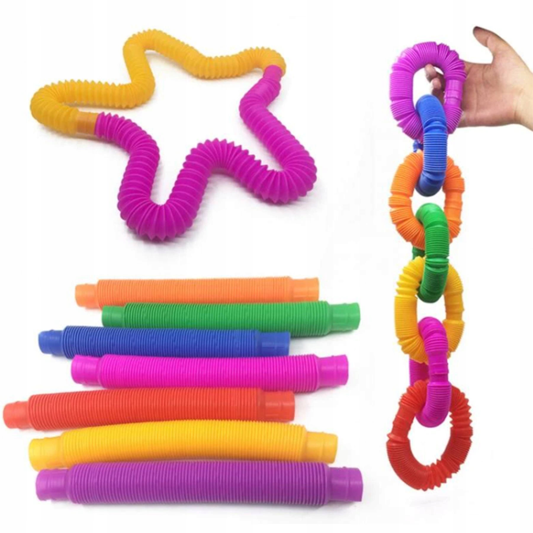 ZESTAW RUREK RURKI TUBY SENSORYCZNE EDUKACYJNE POP TUBE XXL DLA DZIECi Płeć chłopcy dziewczynki