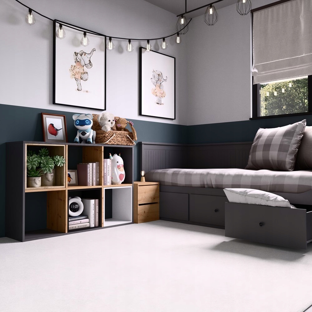 REGAŁ MALAX 2X3 ANTRACYT/ARTISAN Marka TopEshop