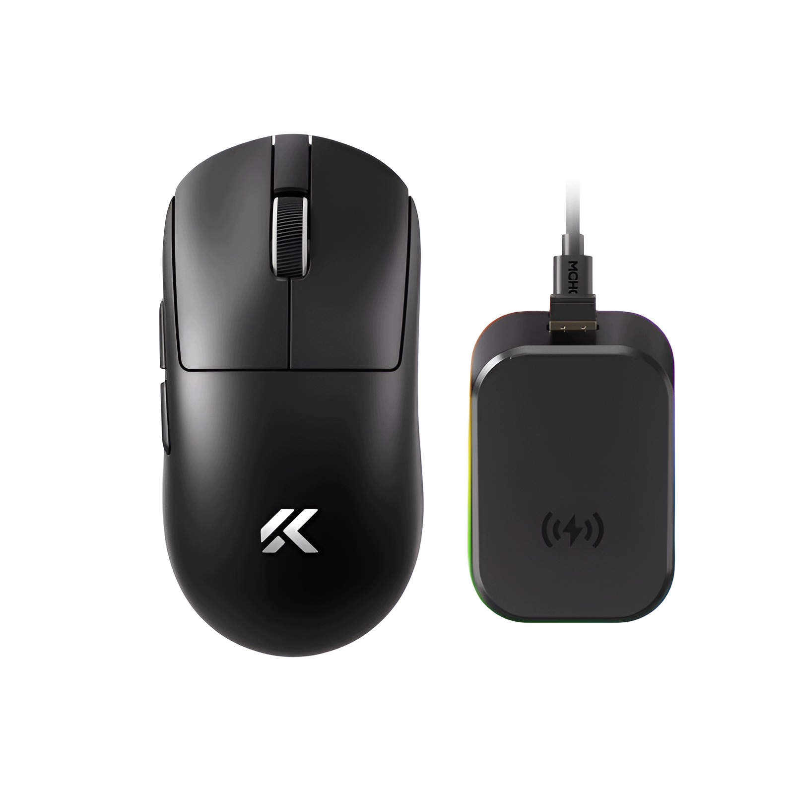 Bezdrôtová myš Mchose A7 V2 Ultra Plus, čierna, nabíjacia stanica