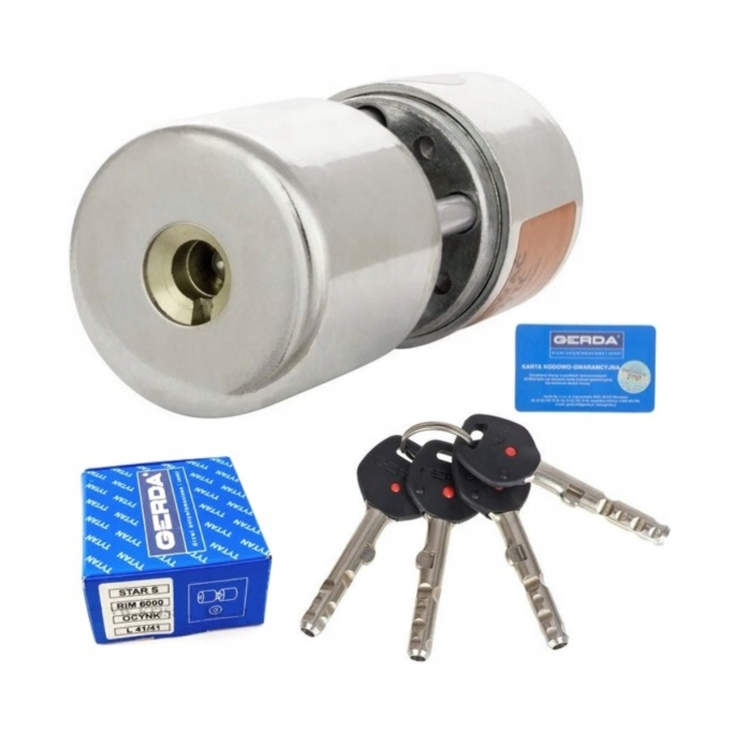 WKŁADKA GERDA STAR S RIM 6000 S (STARY TYP PRZED ROKIEM 2000) 4 KLUCZE