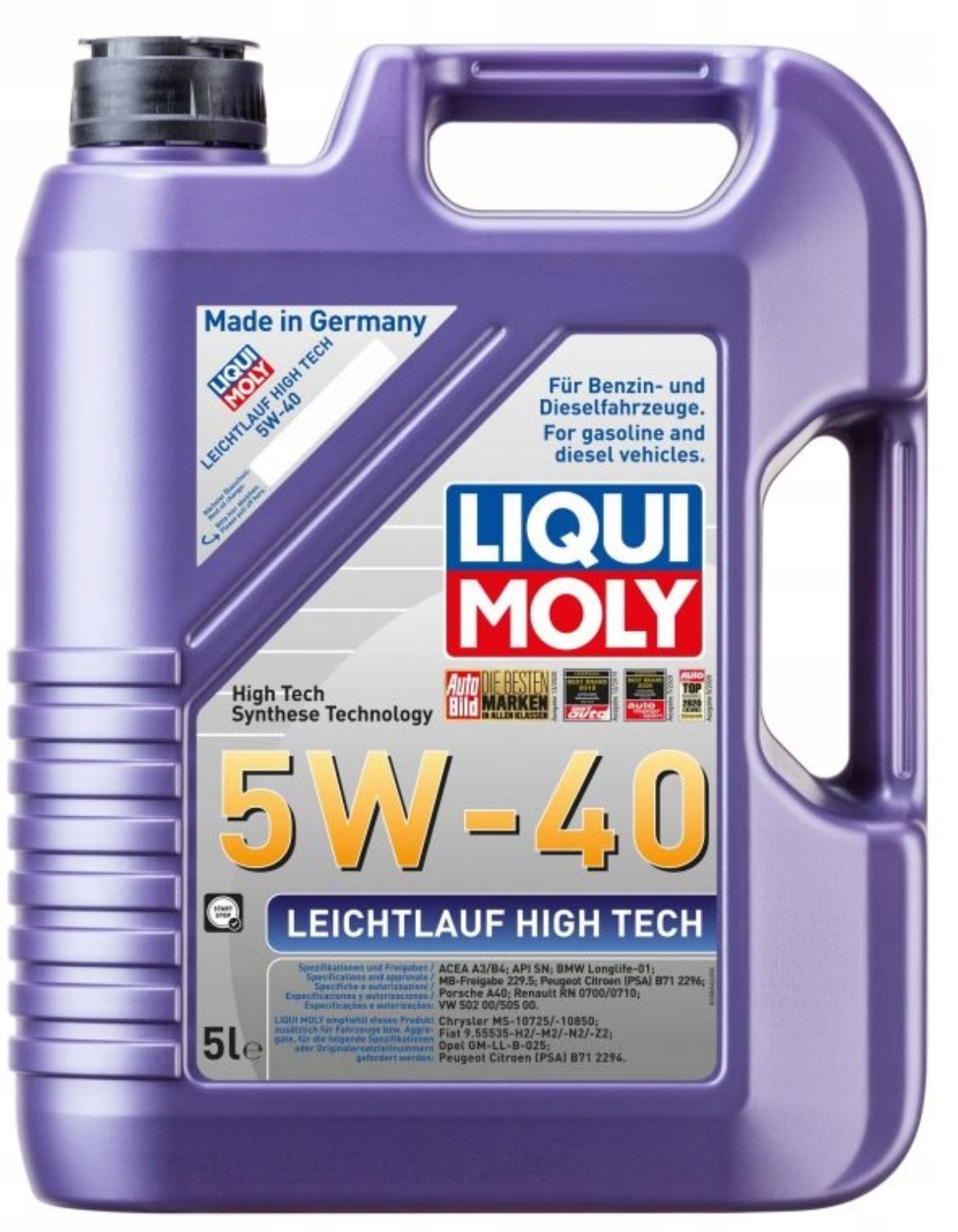 Motorový olej Liqui Moly Leichtlauf High Tech 5W-40 5L
