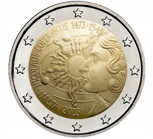 2 euro okoliczn. Malta 2023 Kopernik - luzem