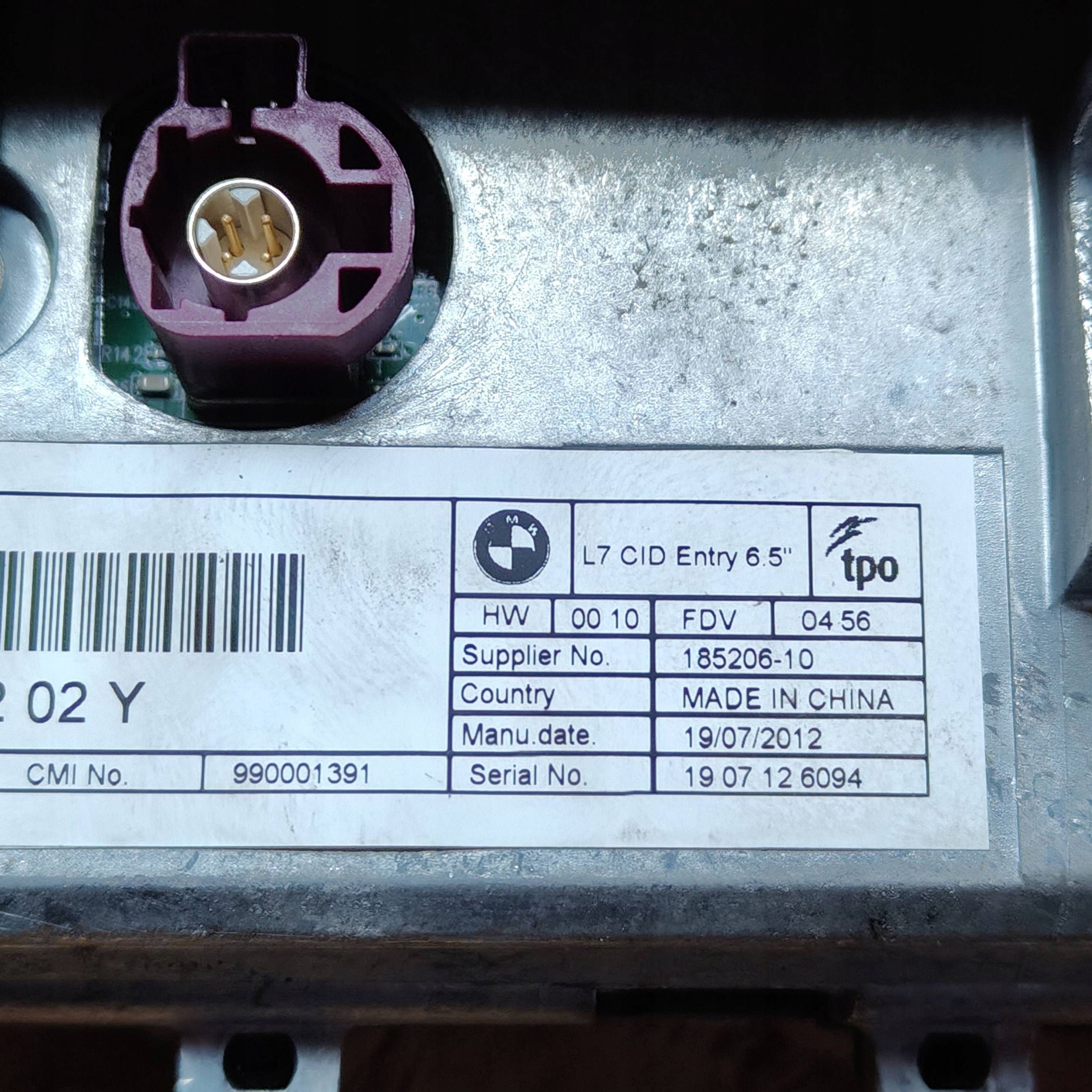 Schermo BMW 1 F20 F21 9262752