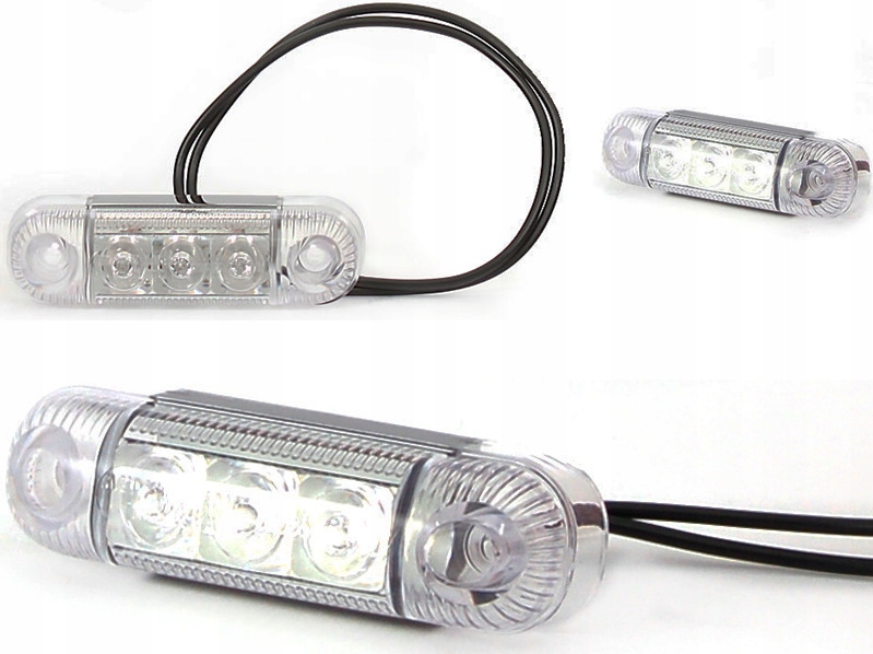 LAMPA OBRYSOWA PRZEDNIA BIAŁA LED PRZYCZEPA WAŚ