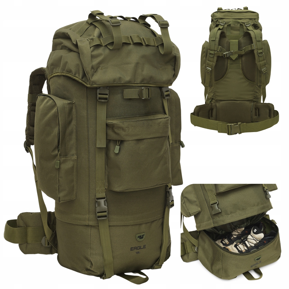 Batoh taktický vojenský horský batoh velký 70 L Nils