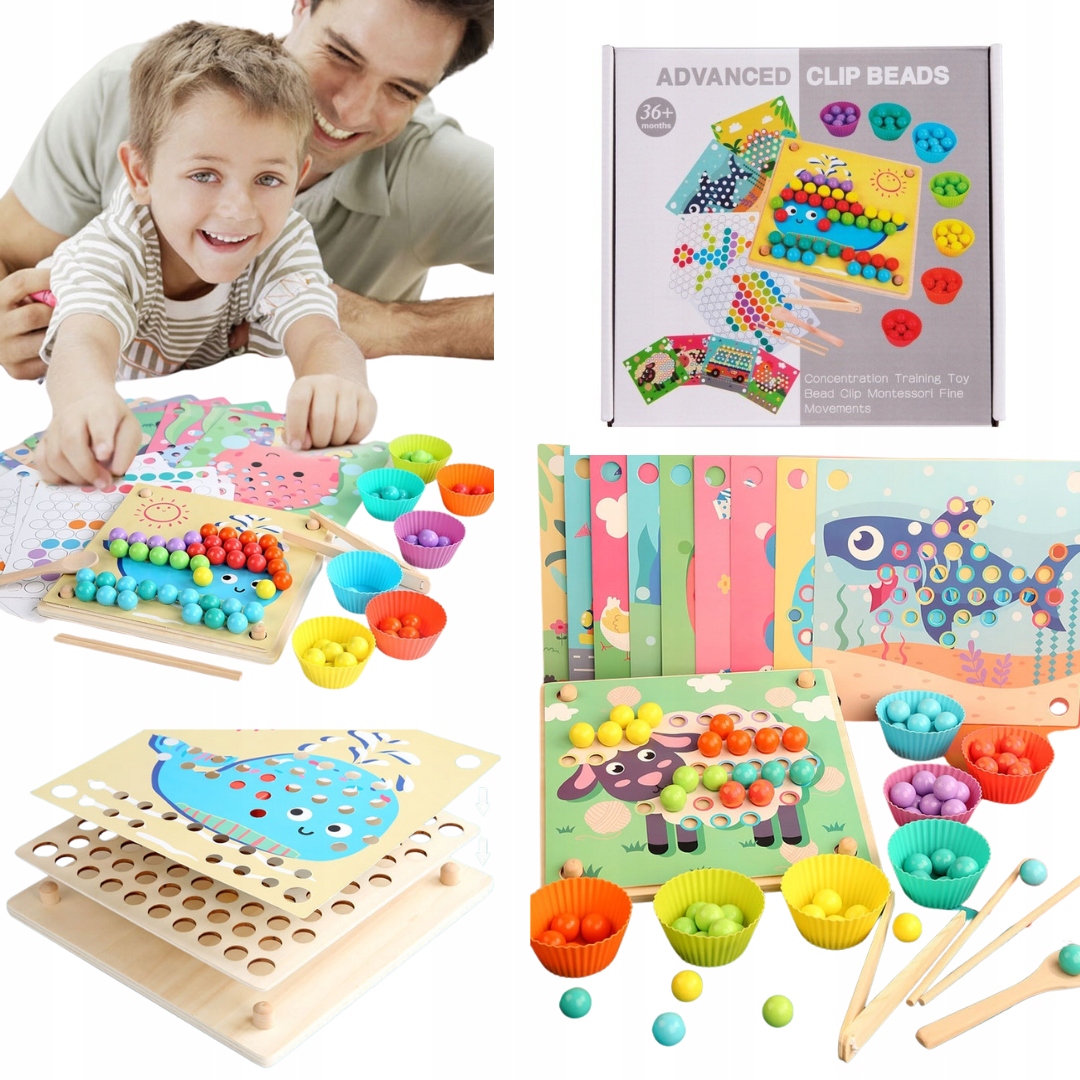 DREWNIANA MOZAIKA, OBRAZKI Z KULEK KOLOROWYCH (5902444078728