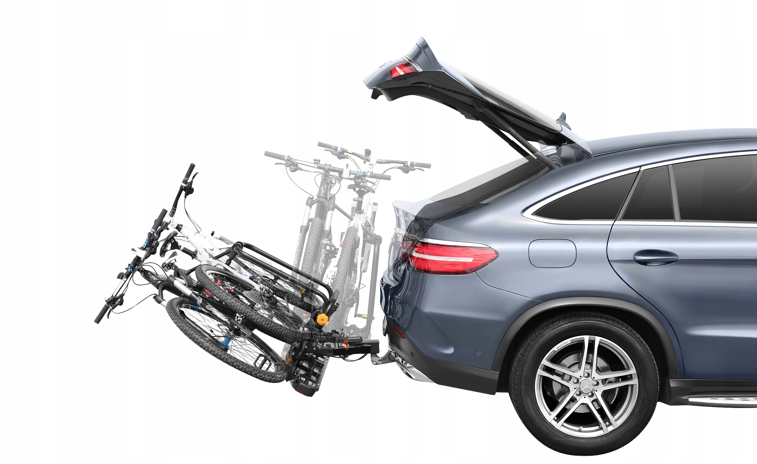 BAGAŻNIK ROWEROWY NA HAK Aguri Active Bike 4 rowery UCHYLANY BLACK 13-PIN Kod producenta 5015