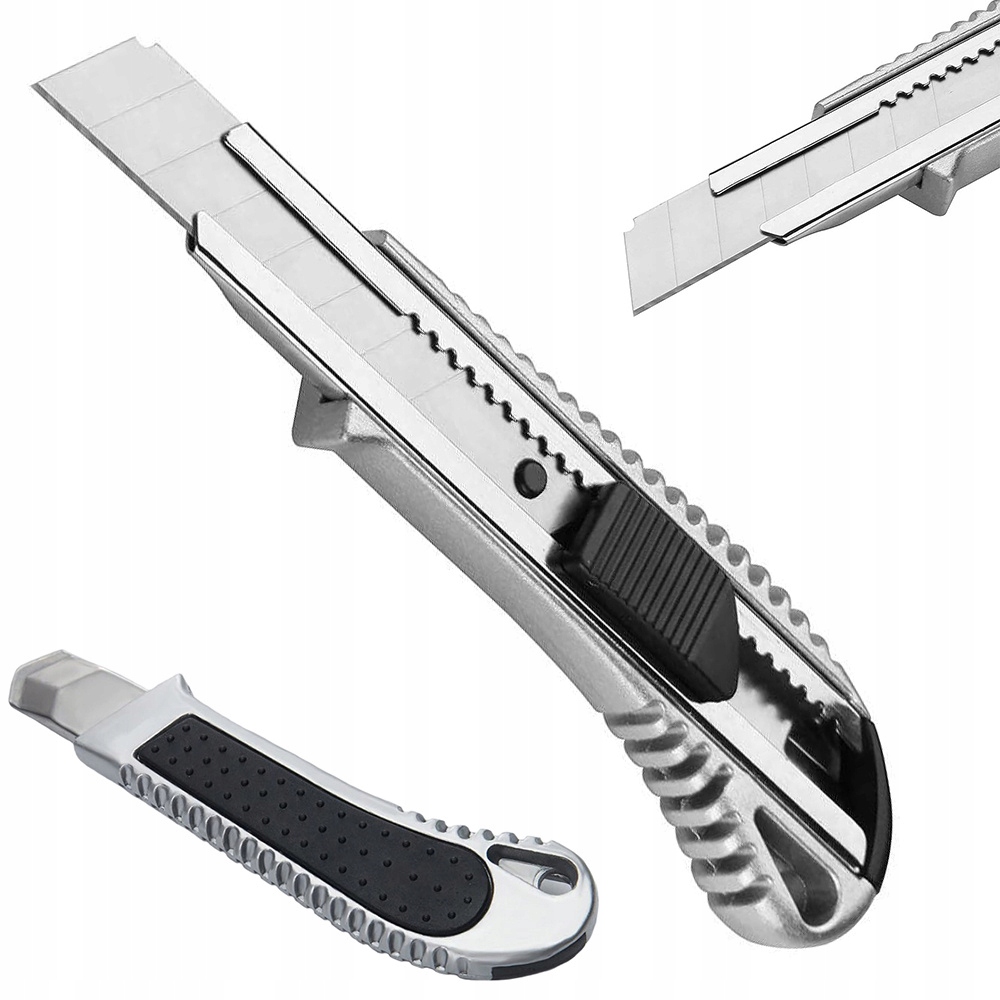 

Nóż do tapet metalowy nożyk 18mm ostrze łamane