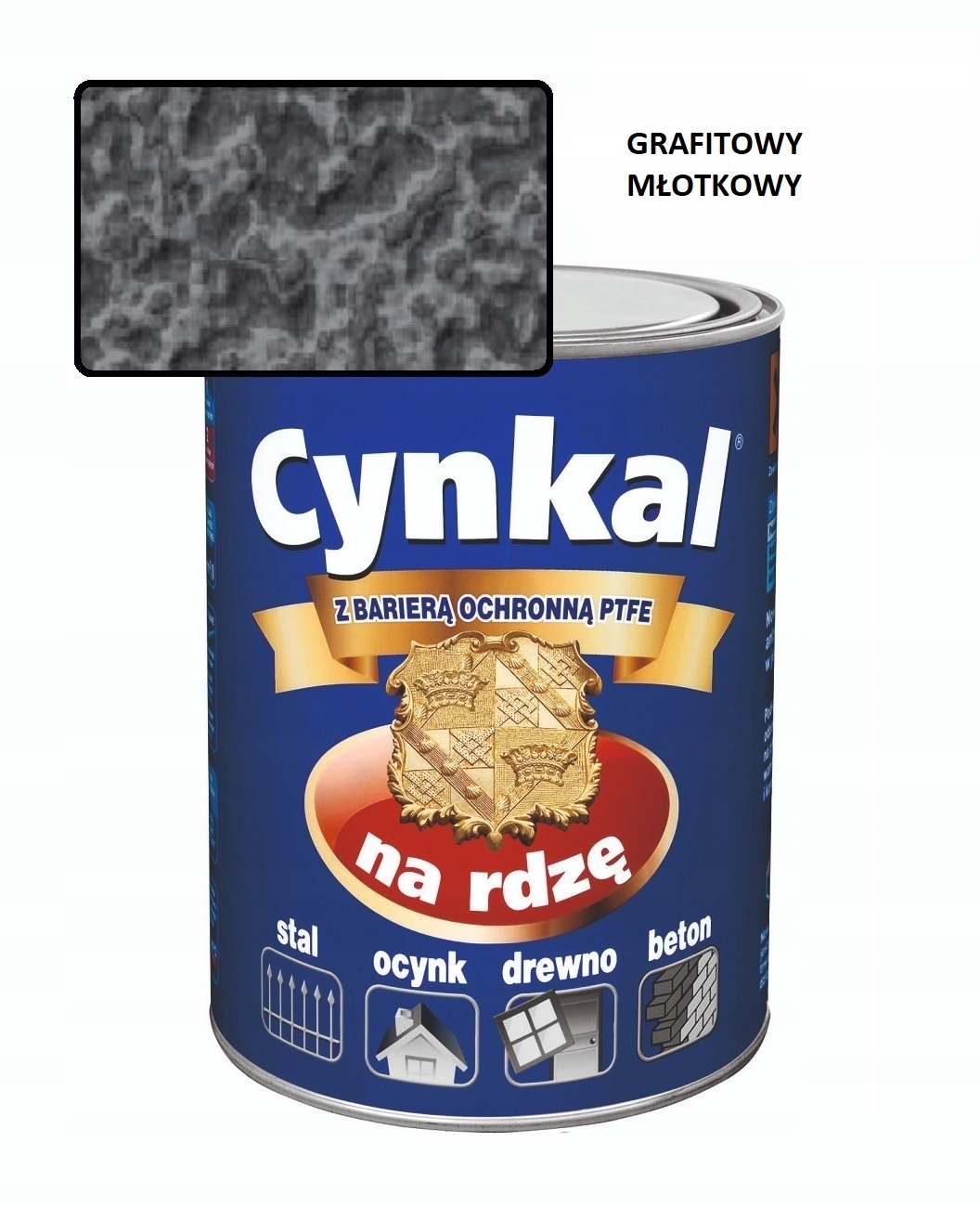 Farba uniwersalna Cynkal 2,5L Grafitowy Młotkowy