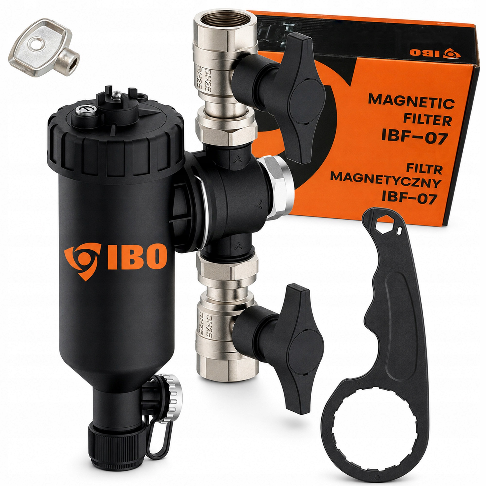 Magnetický Filtr Separátor Nečistot Ibo 1'' Ibf DN25 Klíč Ventily