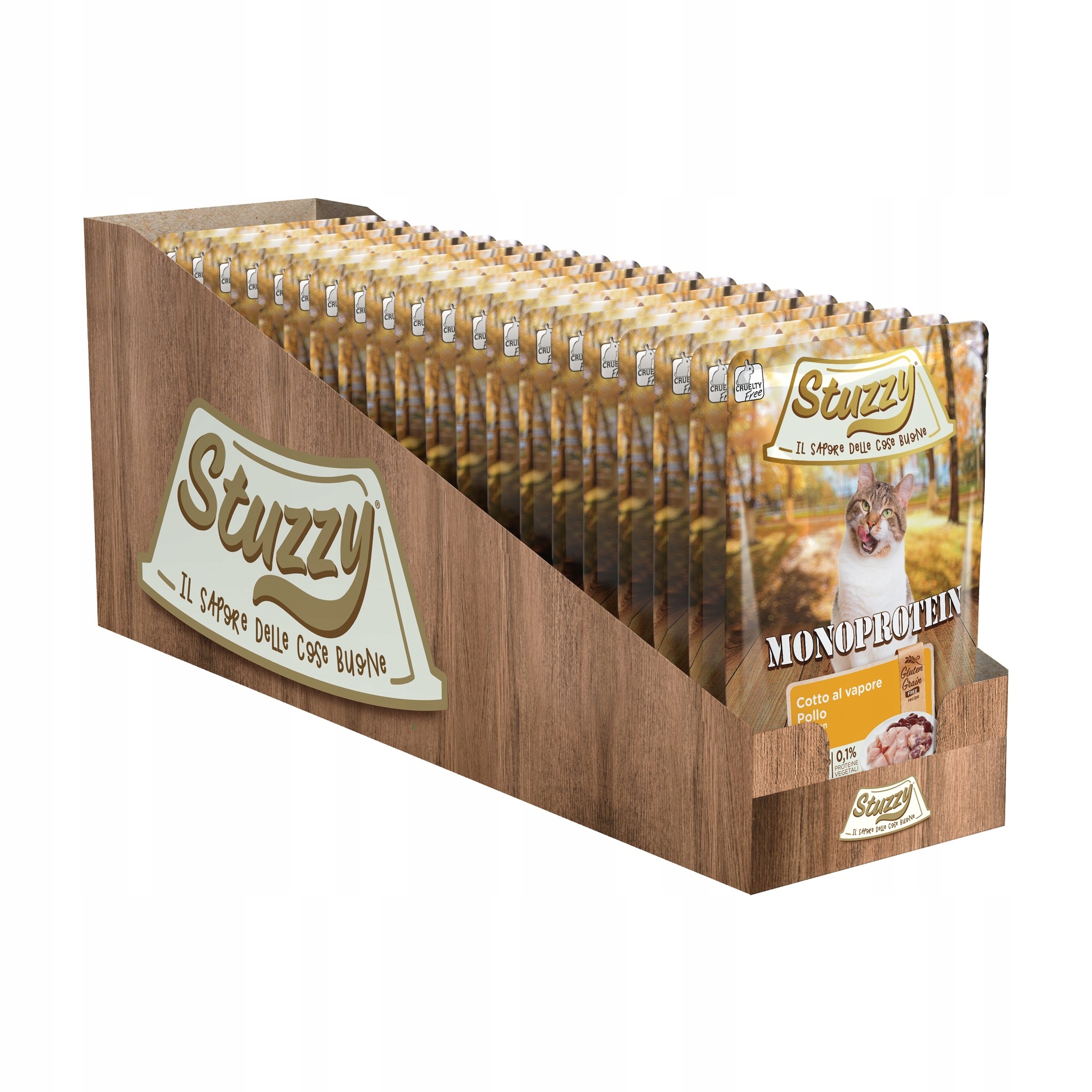 Levně Stuzzy Monoprotein Krmivo Vlhké pro kočky Čerstvé kuře Svařovací 20x85 g