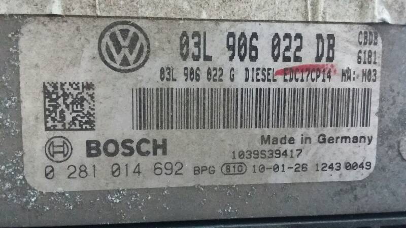 computer 03L906022DB VW GOLF VI 2.0 TDI