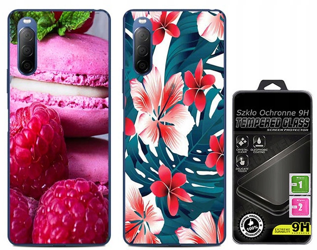 

2 x Etui Silikon Foto Do Sony Xperia 10 II Szkło