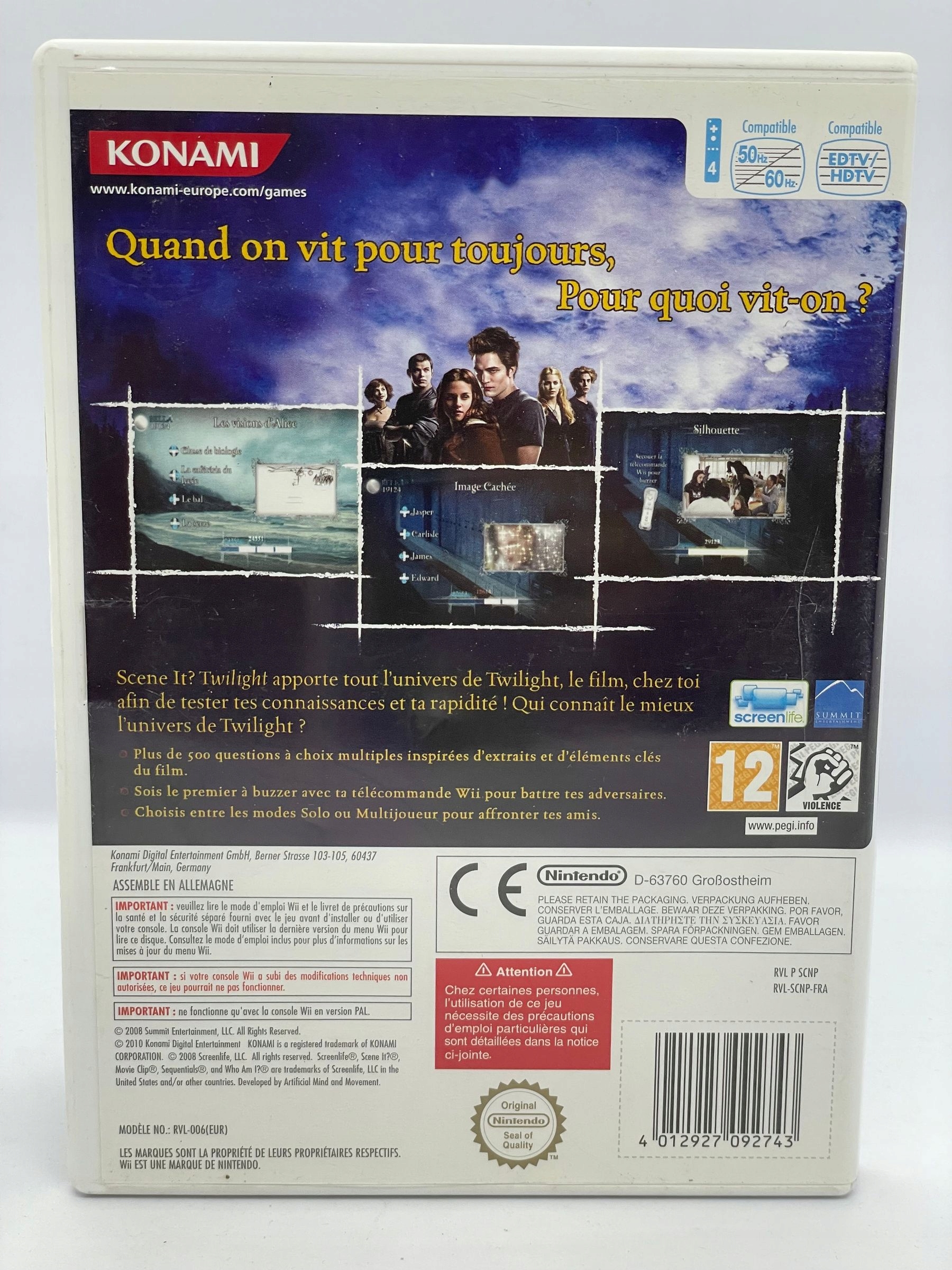 Gra Twilight Scene it? Nintendo Wii Tytuł Scene It? Twilight