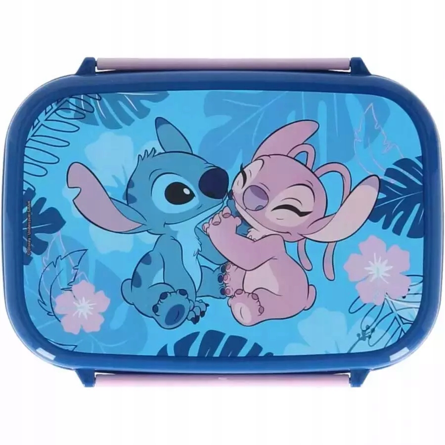 BIDON NA WODĘ 500ml ŚNIADANIÓWKA Z PRZEGRÓDKAMI STITCH STICH ANDZIA ANGEL Kolor niebieski