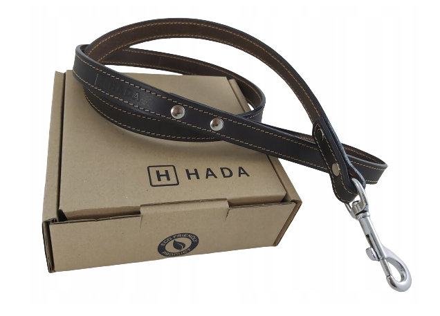 Smycz Skórzana Mocna I Komfortowa Brąz 130 CM 18MM