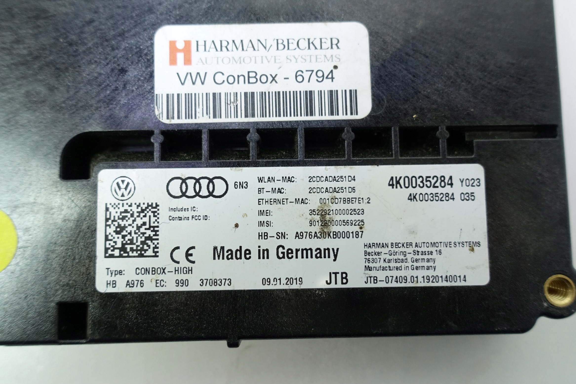 module control unit WZYWANIA POMOCY SOS 4K0035284