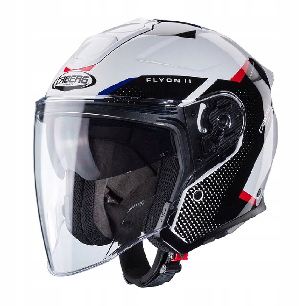 Prilba Caberg Flyon II S Boss Biela Čierna Červená Modrá