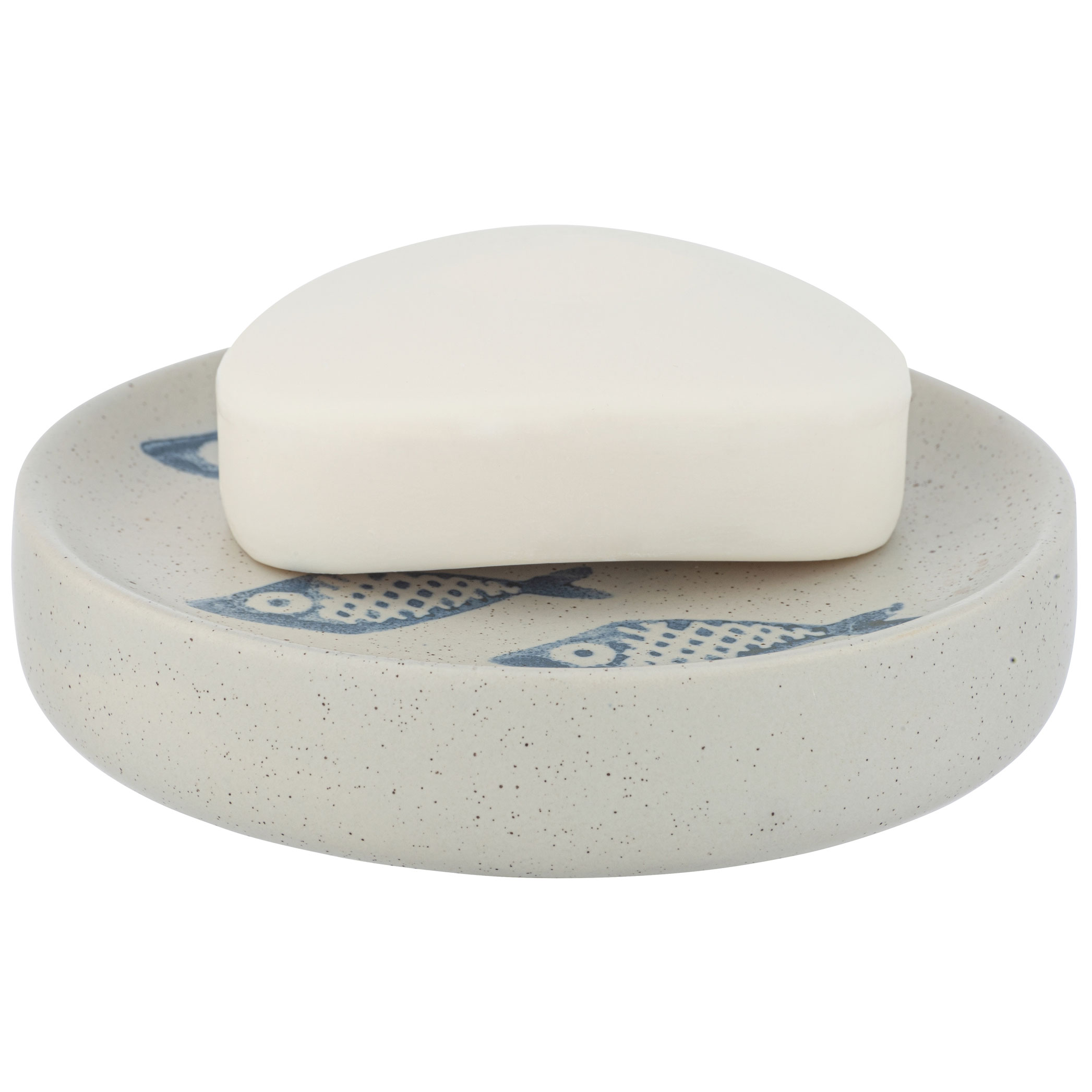 

Mydelniczka Ceramiczna okrągła w Rybki 12x12 Wenko