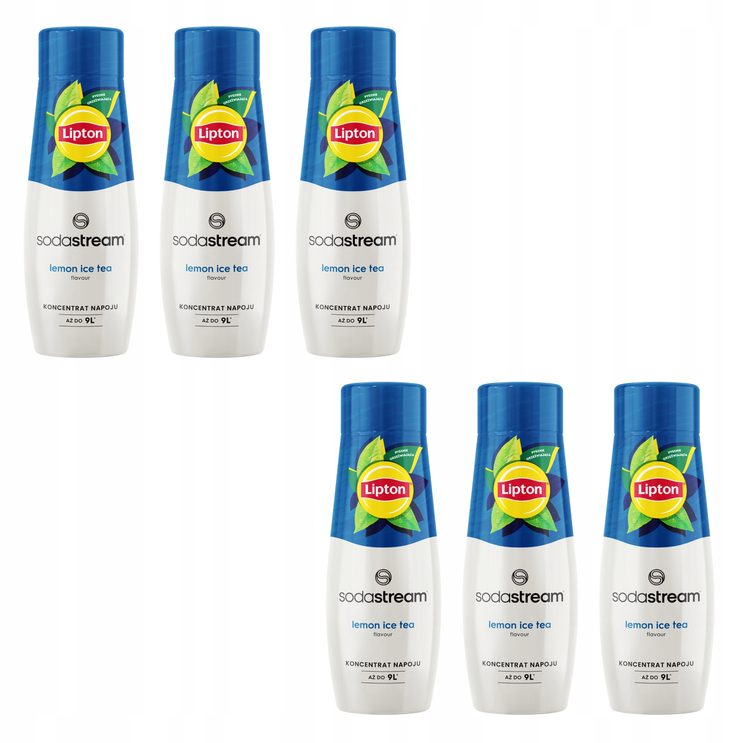 6 x Sodastream koncenrat Lipton Lemon Ice Tea 440 ml příchuť čaj s bublinkami