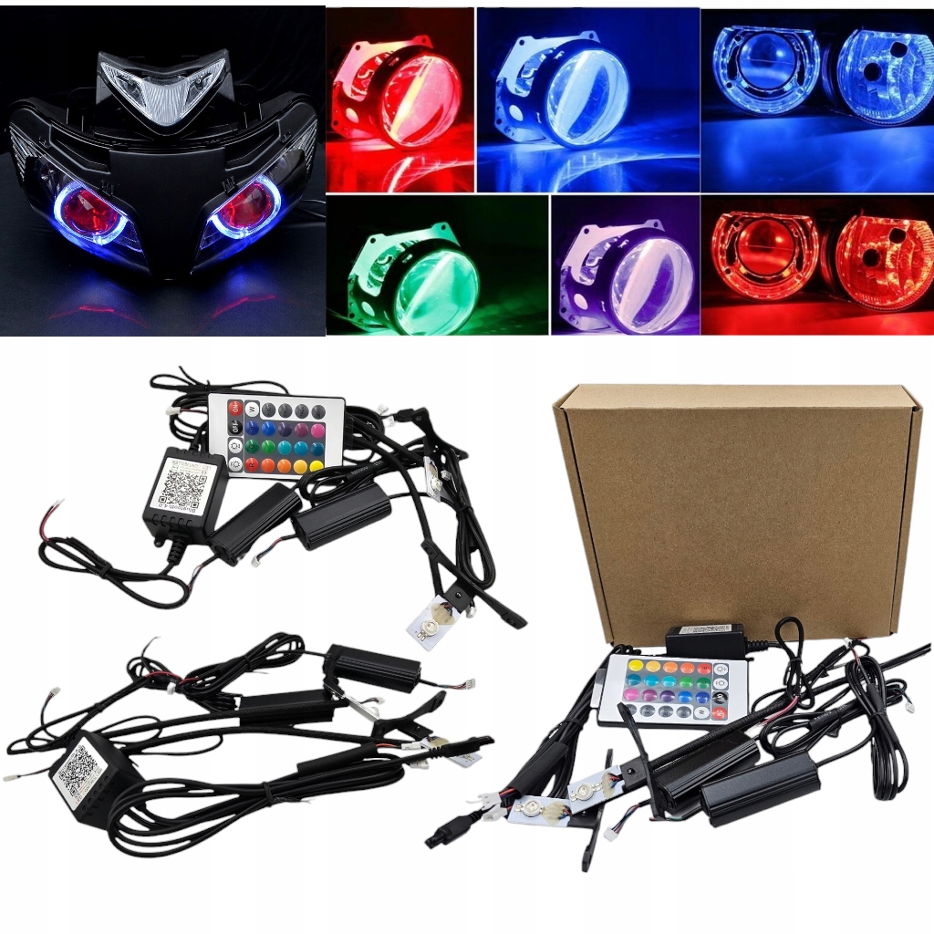 Led Rgb Bluetooth Oči Ďábla Demon Evil Eyes Rgb světlomety