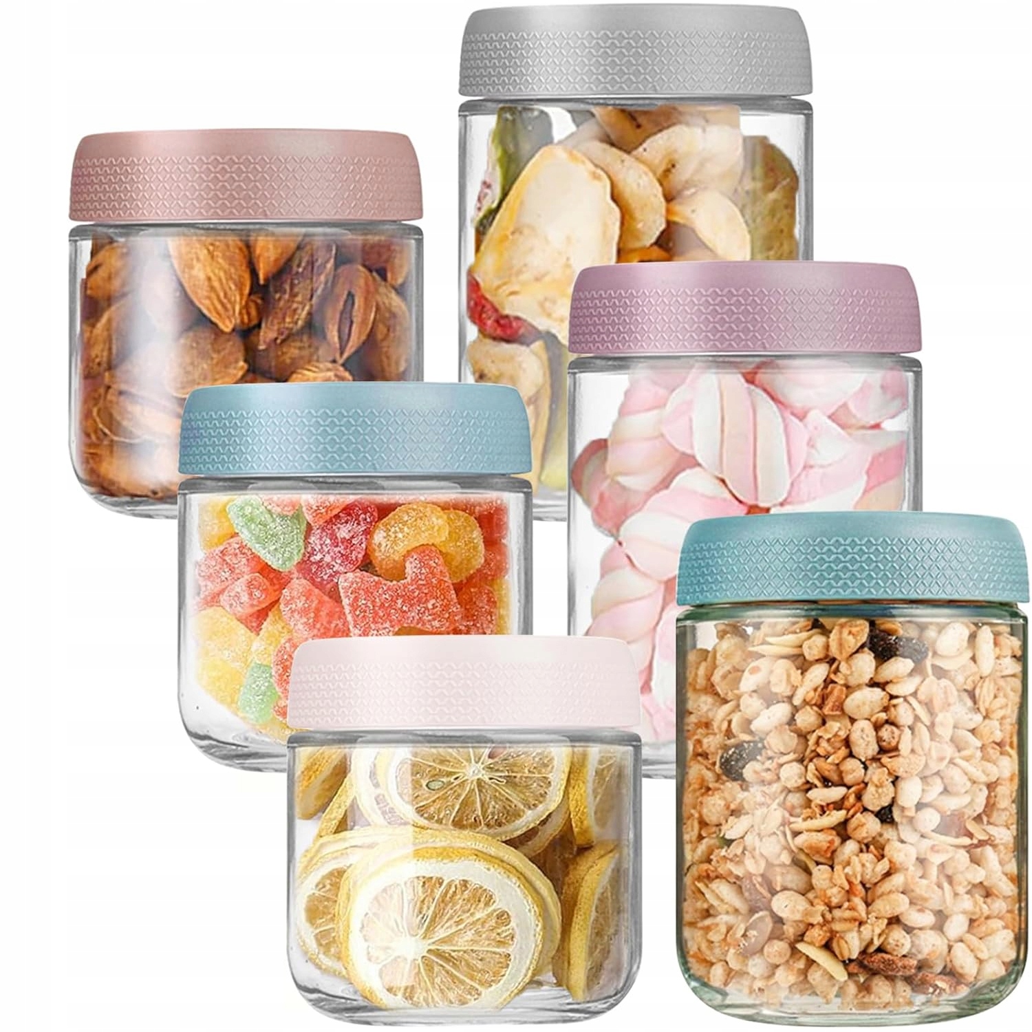 Słoiki Śniadaniowe na Jogurt i Owsiankę z hermetycznymi pokrywkami– 6 szt.