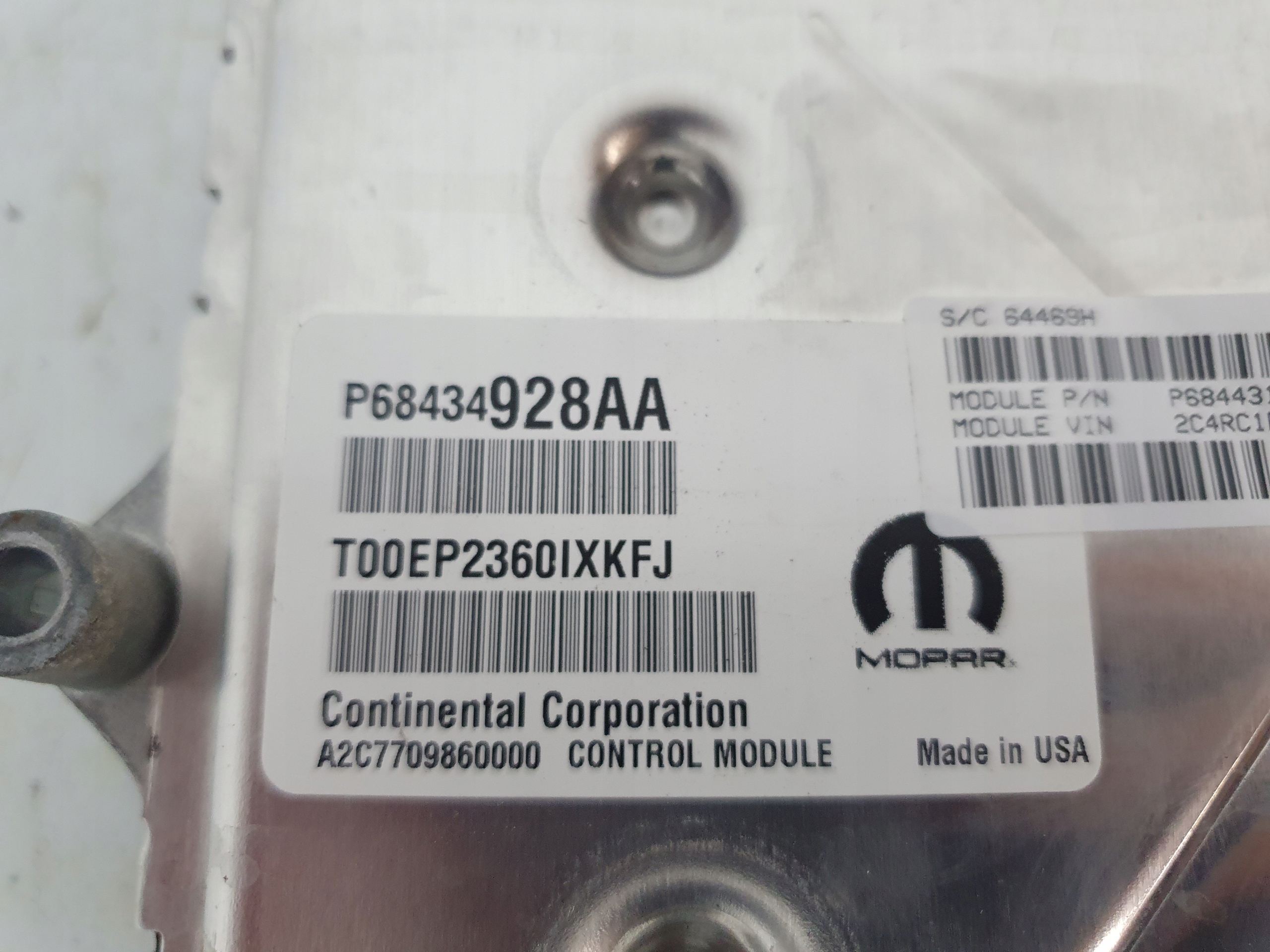 CHRYSLER PACIFICA II 16- COMPUTER CENTRALINA MOTORE 68434928AA