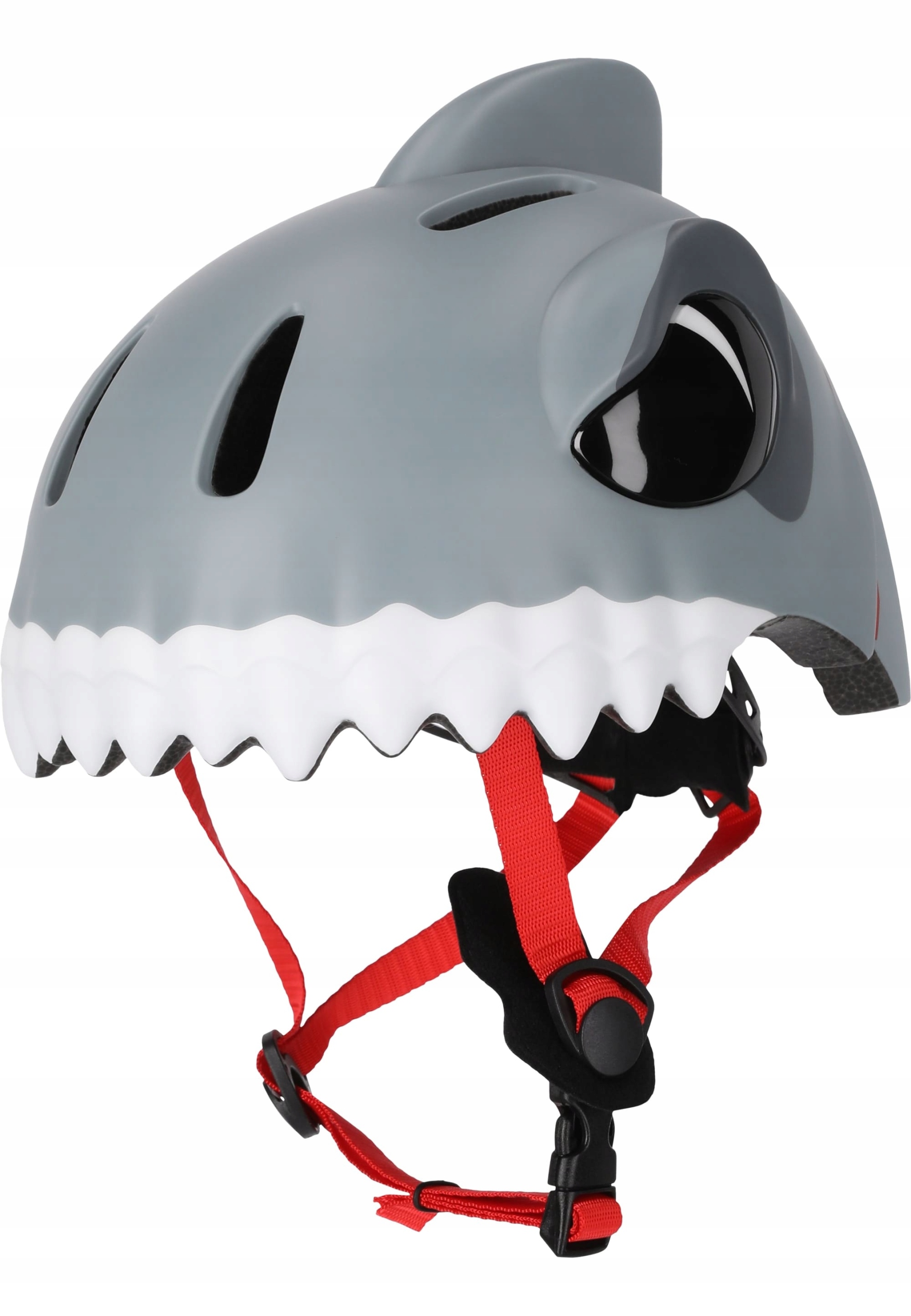 Cyklistická přilba Crazy Safety 3D Shark Led Šedá M (55-58 cm)