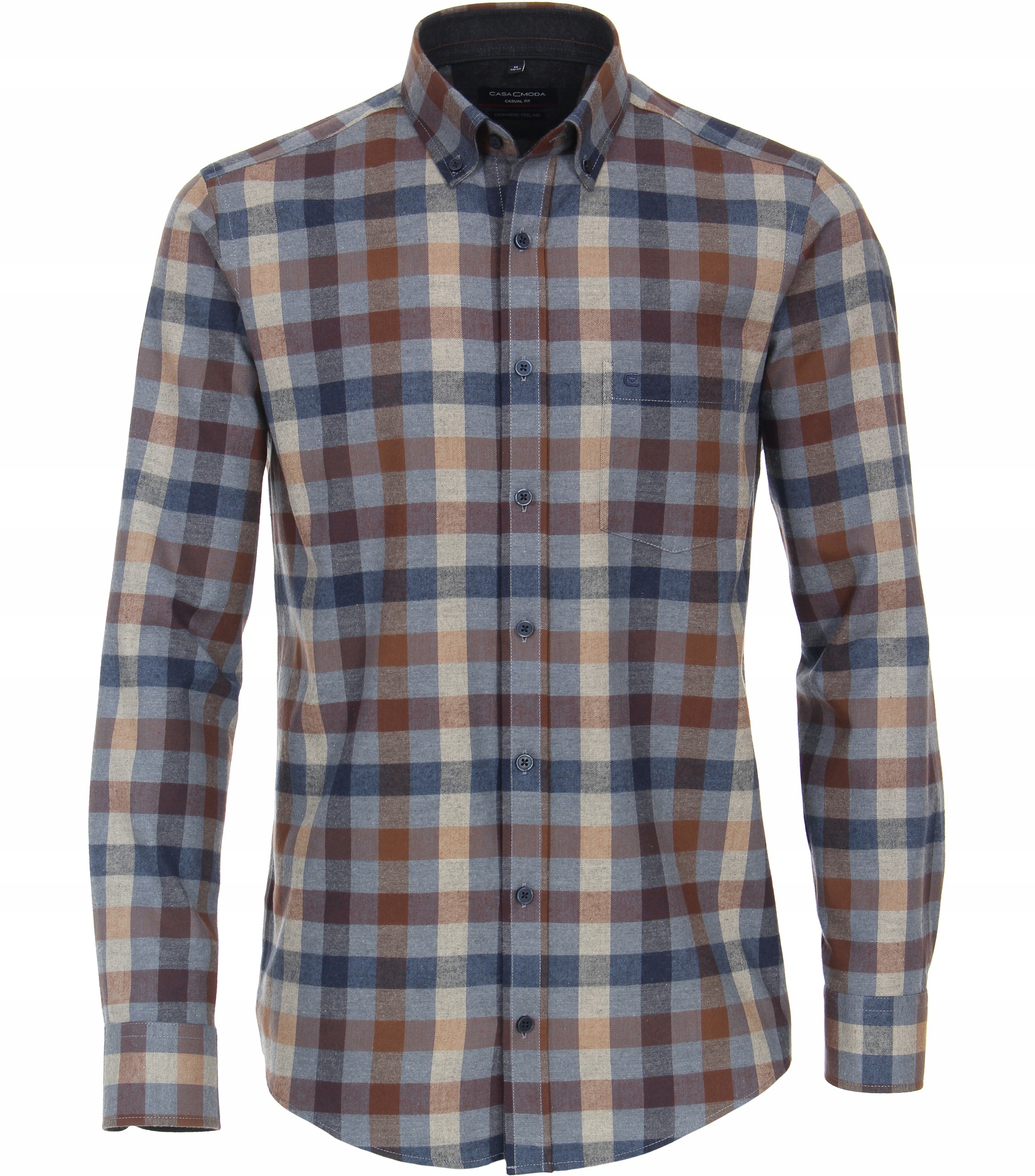 Casamoda Velké Velikosti Flanelová Košile Casual Cashmere Feeling 6XL