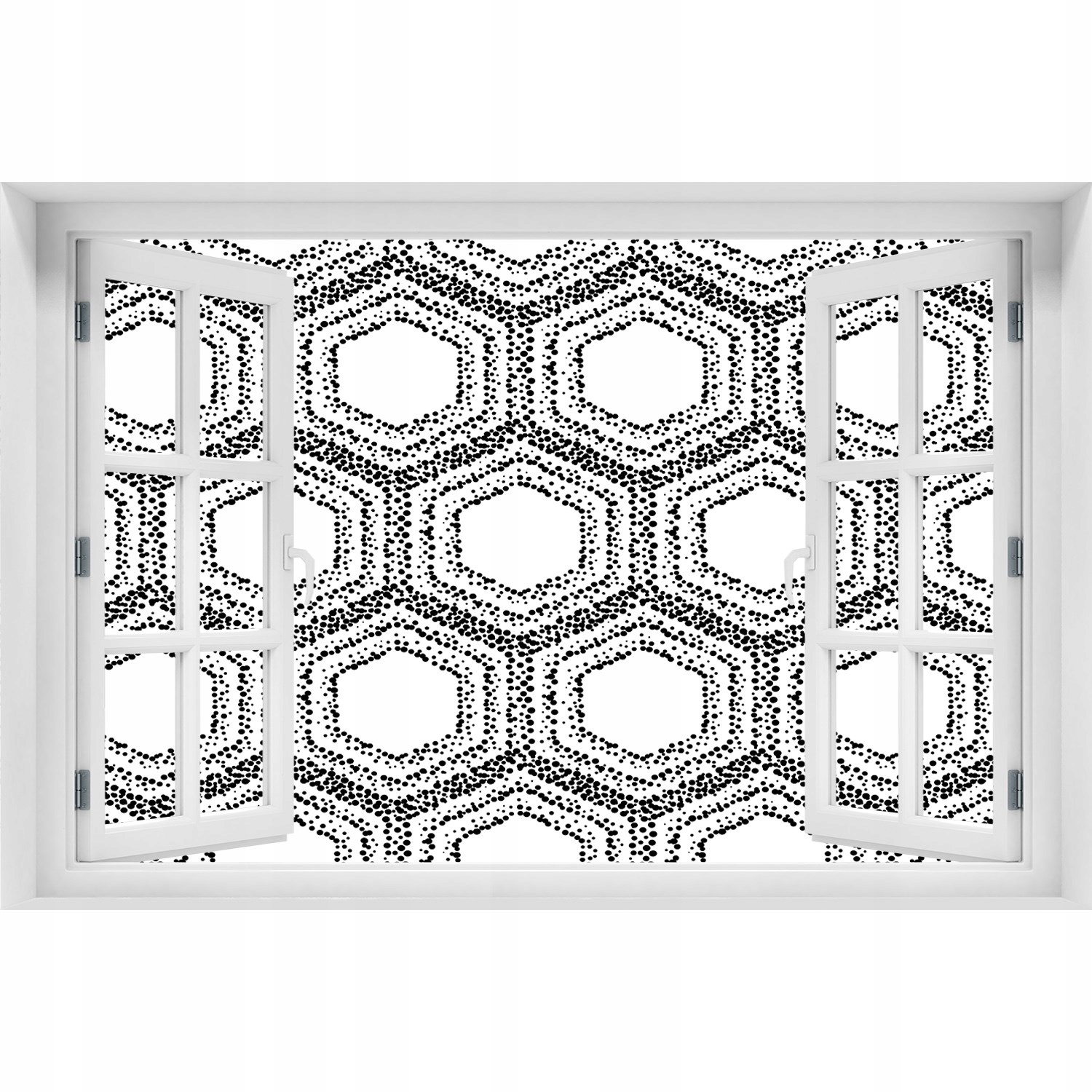 

3D Okno Naklejka na ścianę Geometryczne tło 90x60