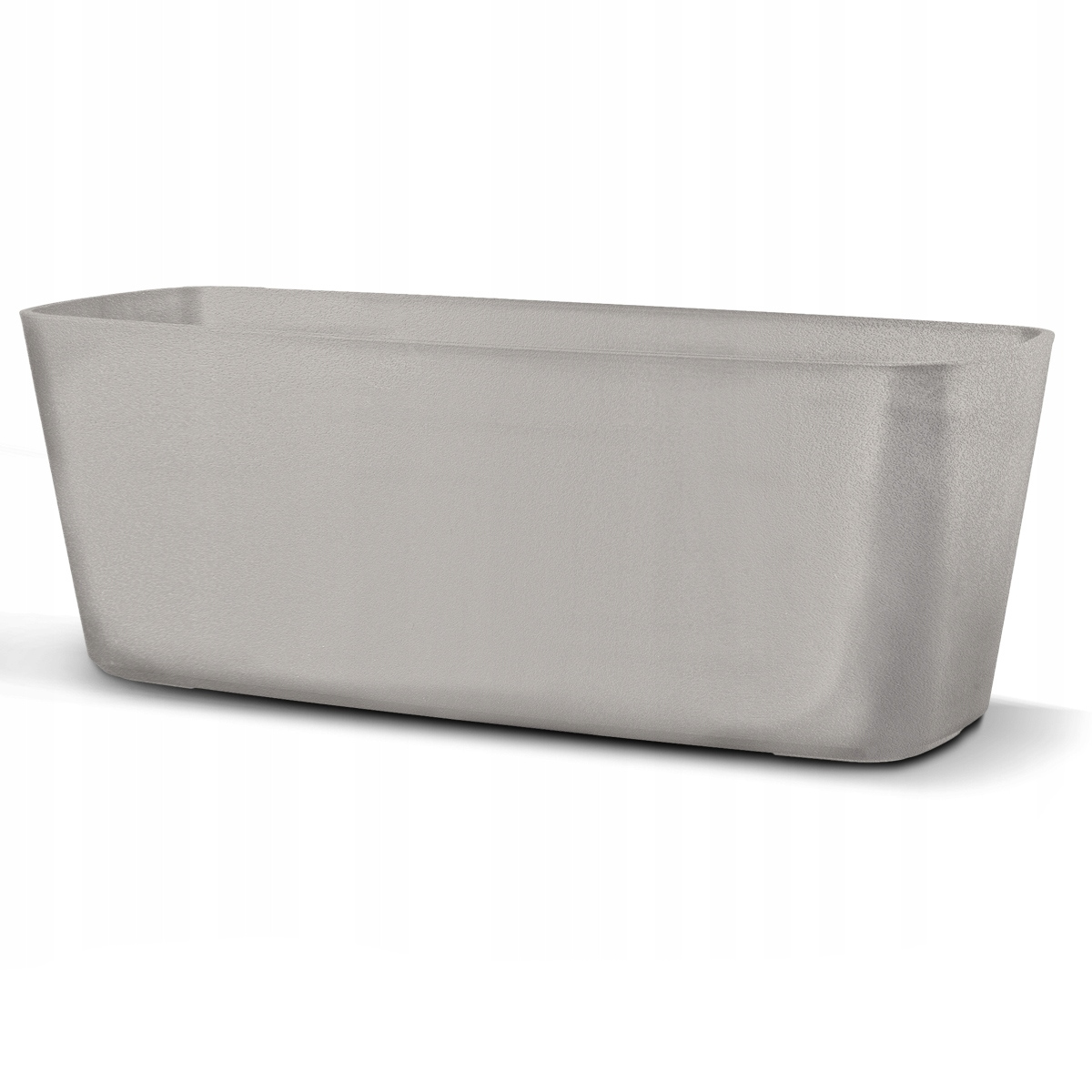 Donica Podłużna Balkonowa Z Podstawką Deroma 50CM Box Origin Jasnoszara