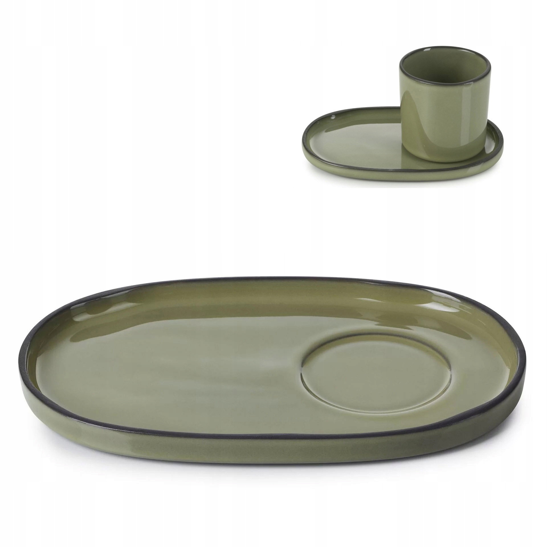 Oválný podšálek kardamon Caractere Revol