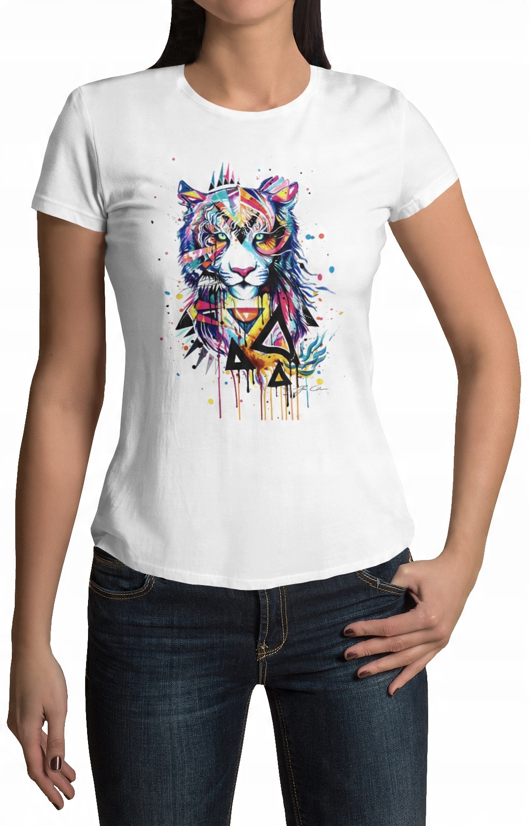 

Koszulka Damska T-shirt Xs Kolorowy Tygrys- Wzory!