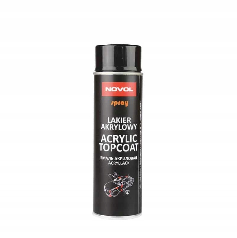 Acrylic Topcoat Lakier Akrylowy Czarny Połysk 500ML Novol