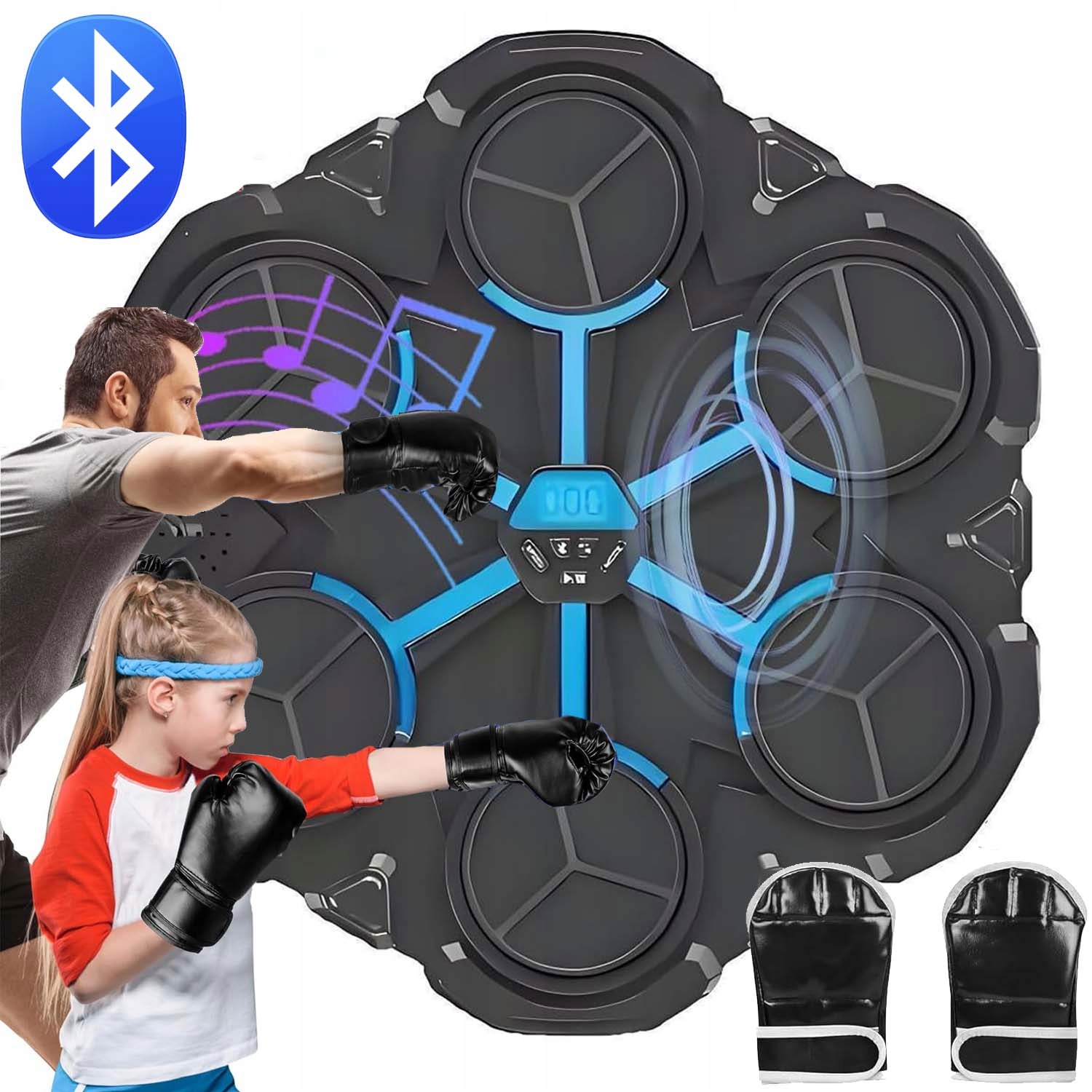 Music Boxing Machine Boxovací Stěna Hudební Štít Bluetooth 9 Režimů