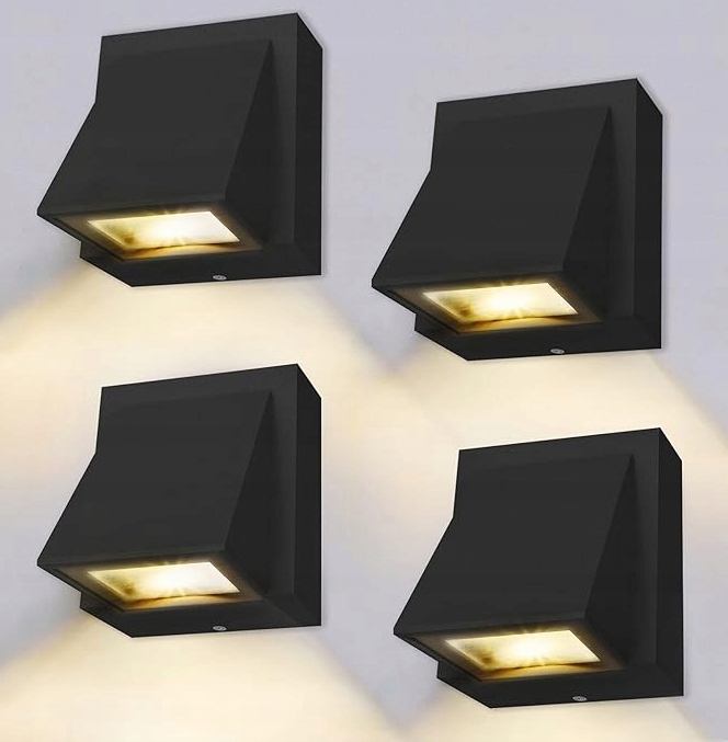 Zahradní nástěnné svítidlo Benma bílé, černé, integrovaný Led zdroj 8 W, 4 ks