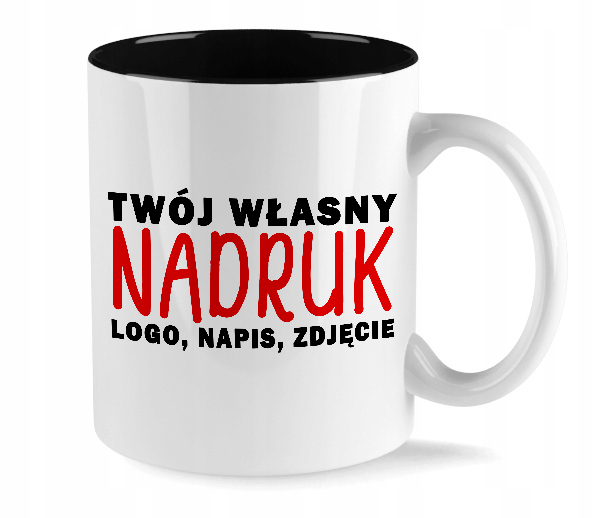 

Kubek 330ml z Własnym Nadrukiem Zdjęcie Logo Napis