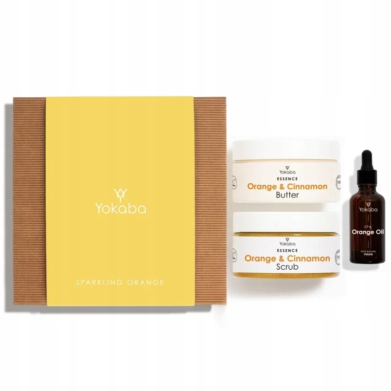 Zestaw Prezentowy Peeling Masło Olejek Pomarańcza Yokaba Sparkling Orange