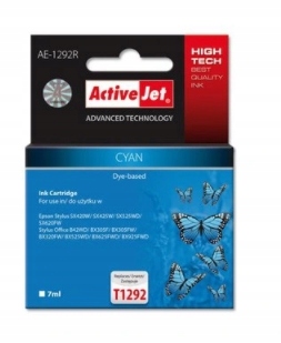 ActiveJet, Tintapatron Epson AE-1292R készülékhez (helyettesítő T1292) cyan (kék)