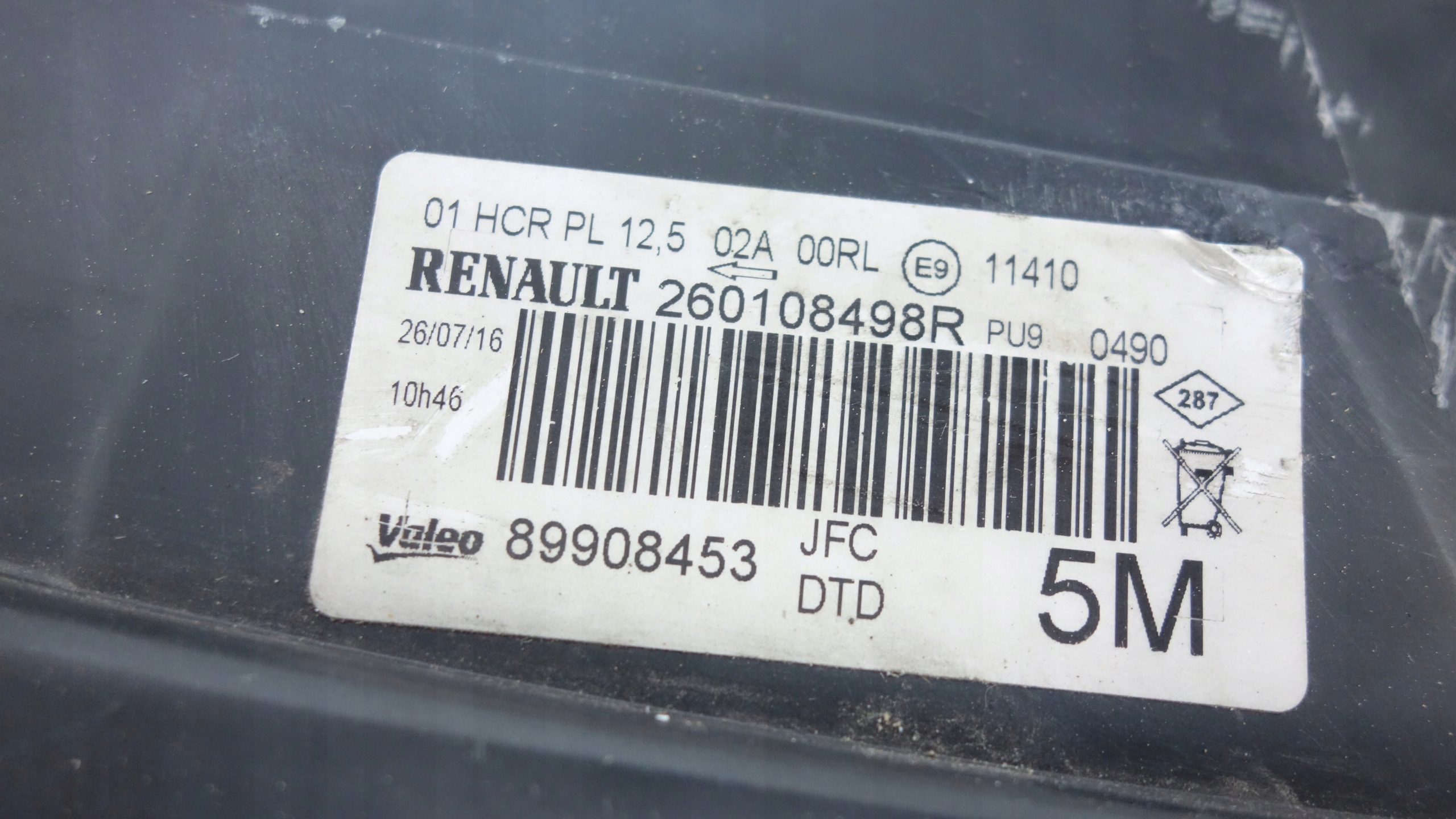 RENAULT ESPACE V light FULL LED right front 14-19 260108498R