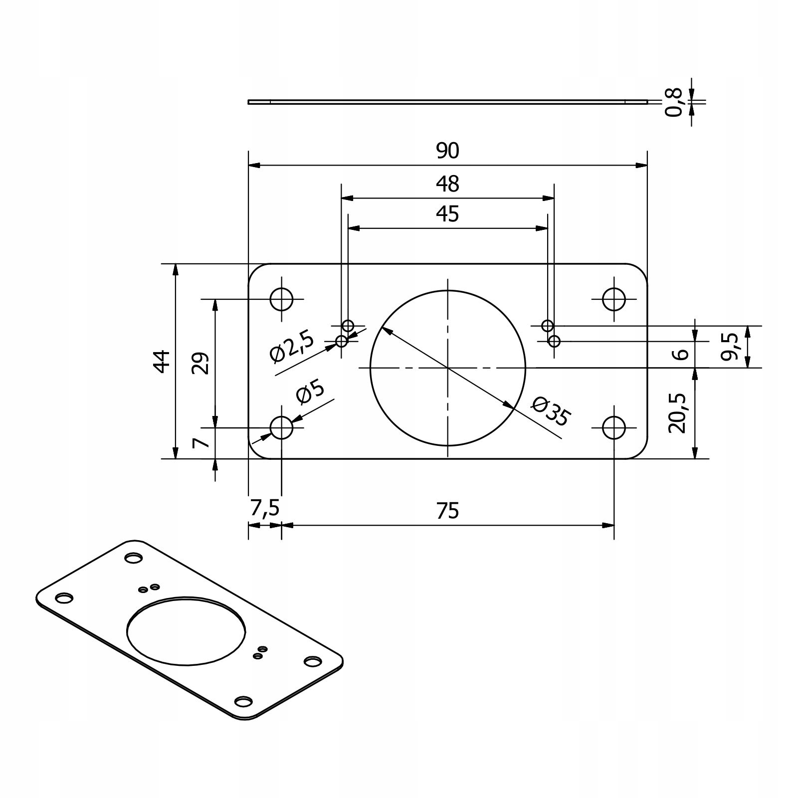 8x PŁYTKA BLASZKA naprawcza wyrwane drzwiczki Marka Elad