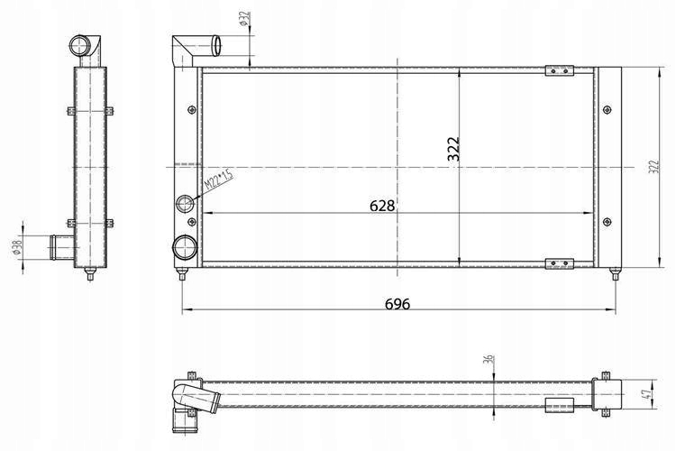 SPORTOWA CHŁODNICA WODY TURBOWORKS VW GOLF II Numer katalogowy części MG-EN-045