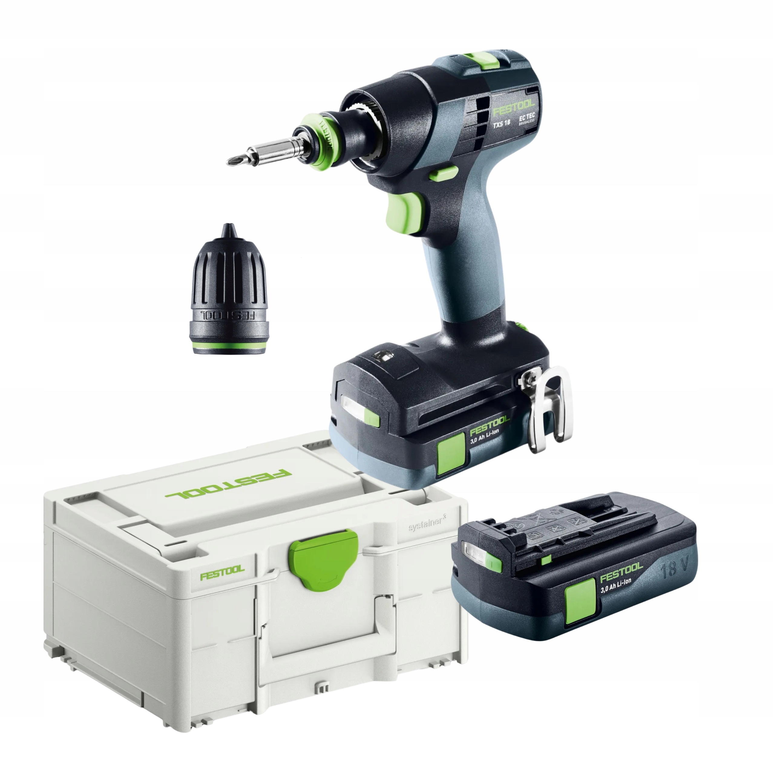 Wiertarko wkrętarka Festool Txs 18 V bezszczotkowa 2x Akumulator 3.0 Ah