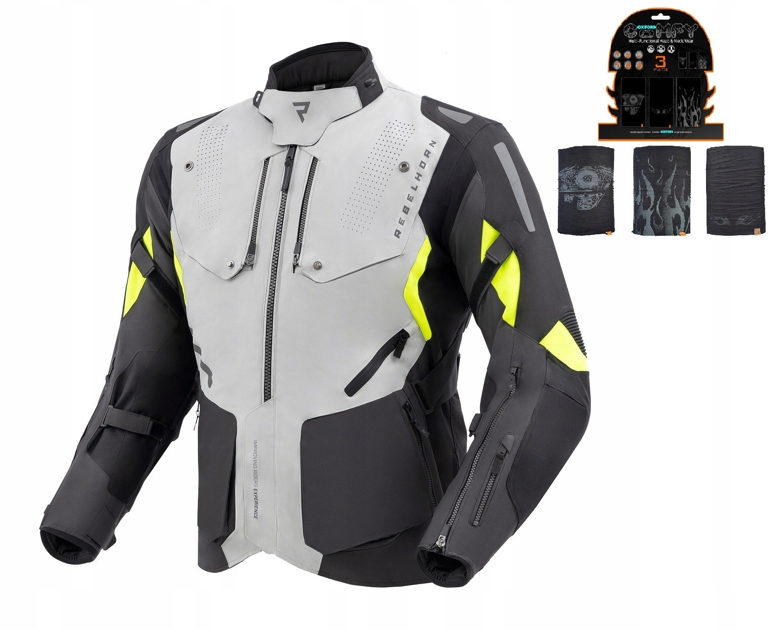 Bunda Rebelhorn Hiker IV Black/Grey/Flo Yellow veľ.XS