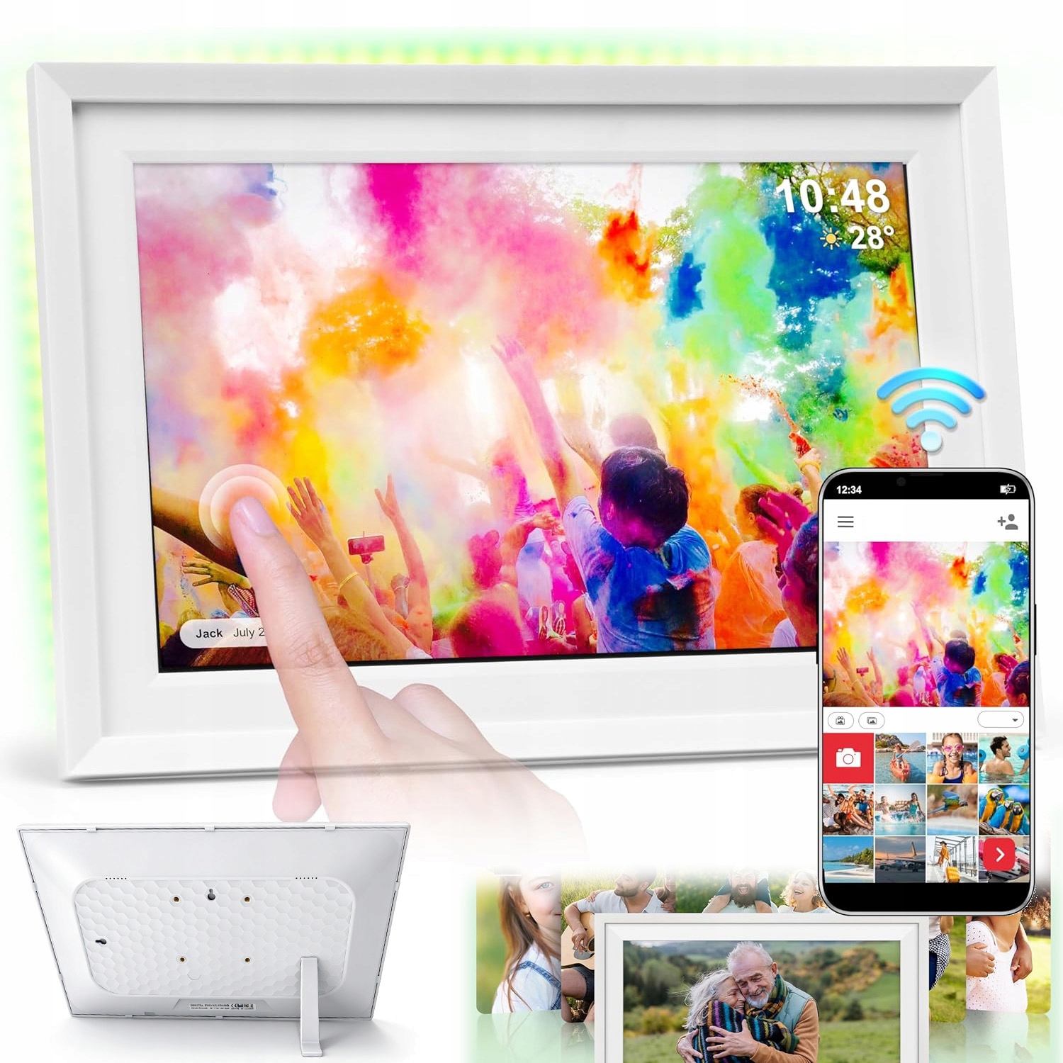 Rámeček Digitální Na Fotografie 15,6" 32GB Fotorámeček Kvalita Panel Vysoká Hd Ips