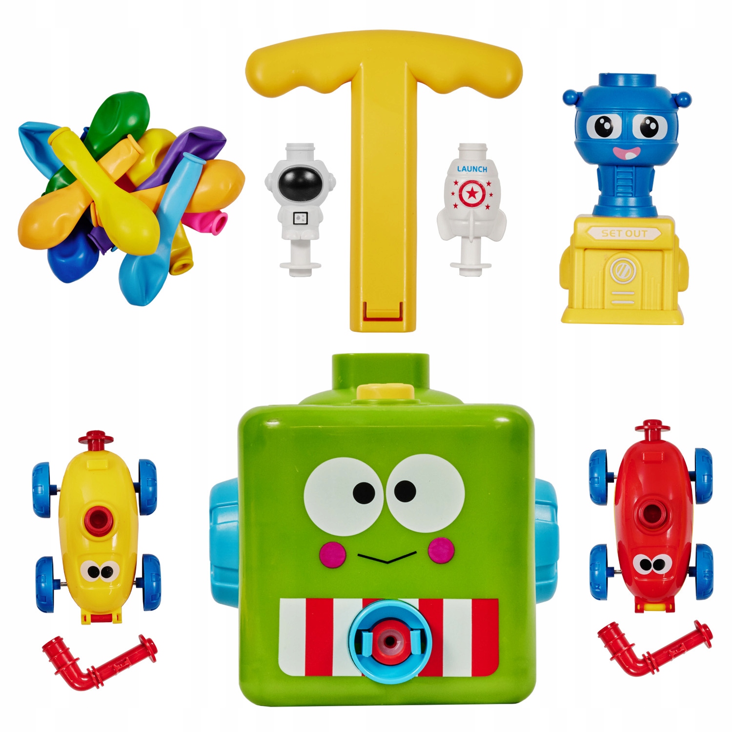 SAMOCHÓD WYRZUTNIA RAKIET AERO POMPKA BALONY KOSMONAUTA AUTKA EDUKACYJNA Wiek dziecka 3 lata +