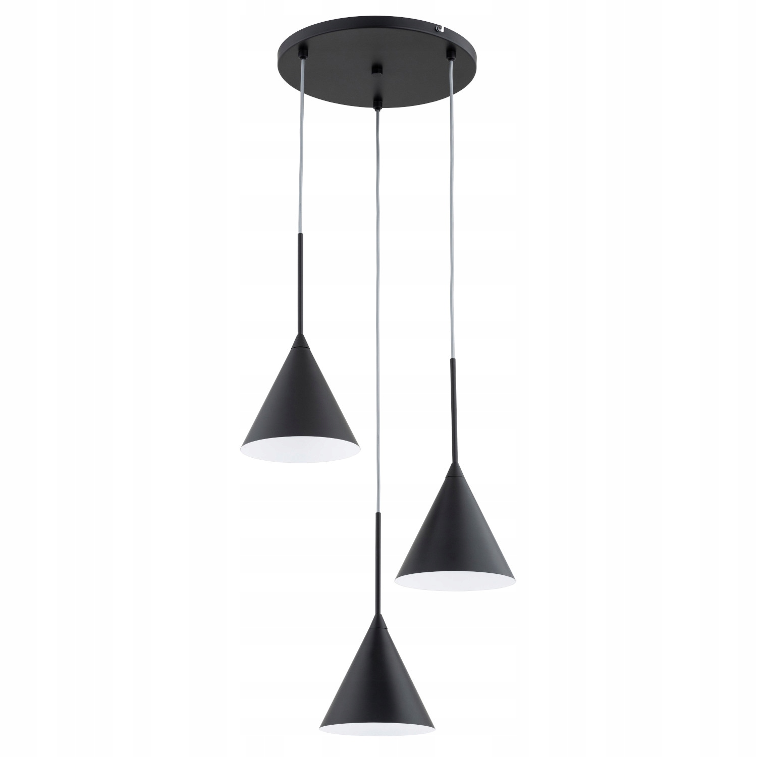 Černá závěsná lampa Fabo Alfa E27 3x15W do kuchyně/jídelny IP20