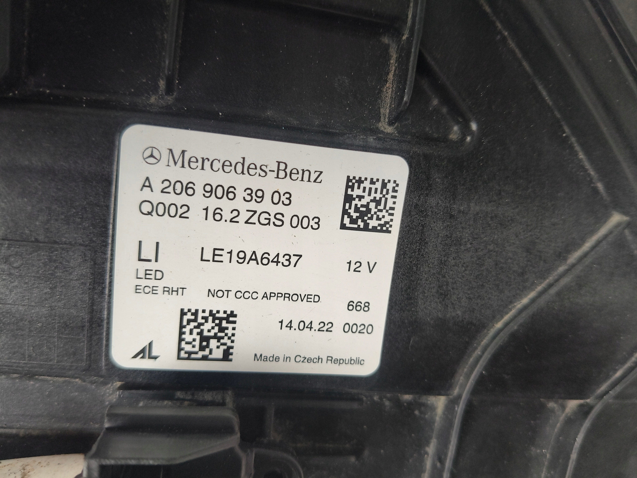 light left REFLEKTOR MERCEDES C-KLASA W206 21- FULL LED HIGH PERFORMANCE