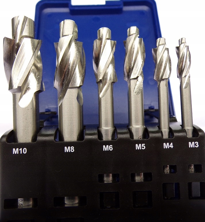 ZESTAW POGŁĘBIACZY Z PILOTEM POD ŚRUBY M3- M10 HSS-Co VIS