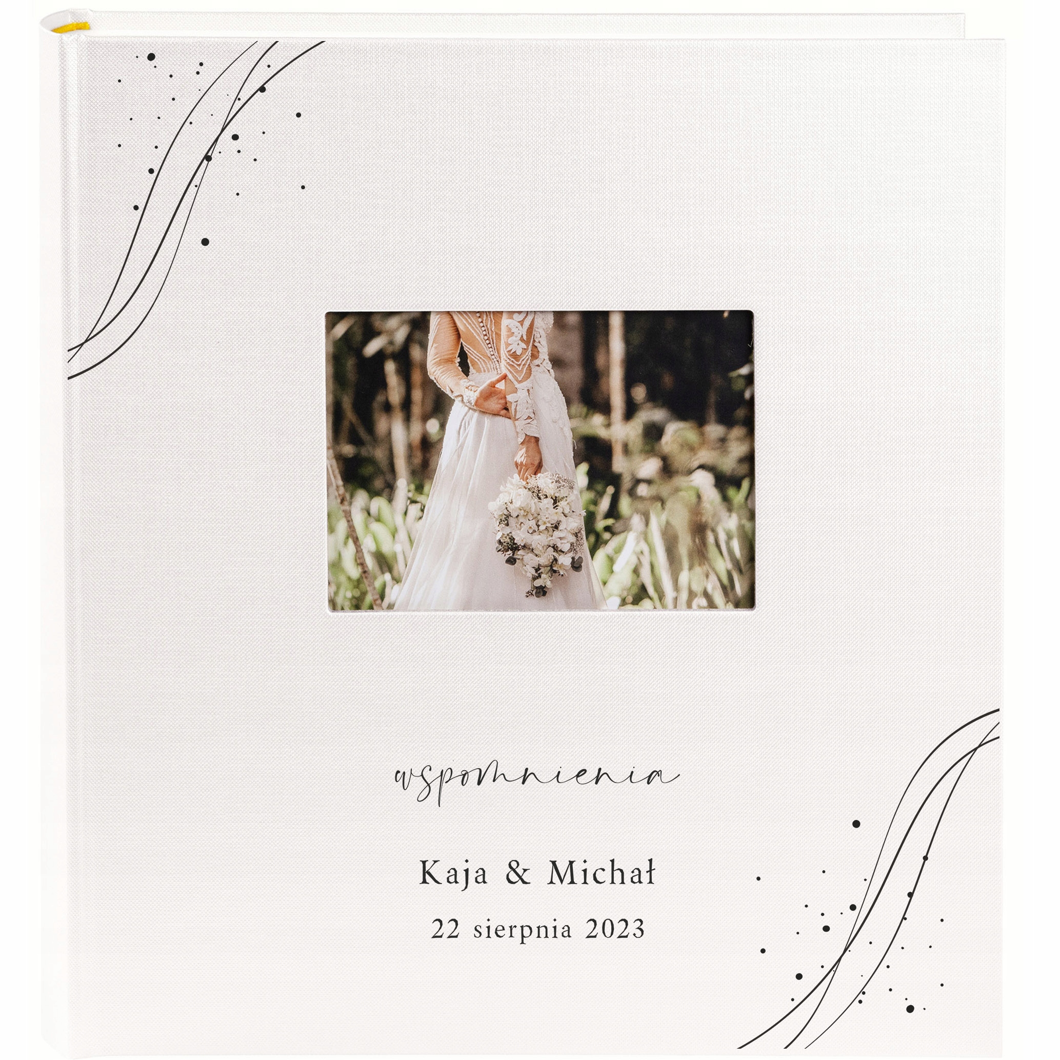 Perlový album na svatební fotografie 50 karet Dárek Svatba Výročí Váš potisk